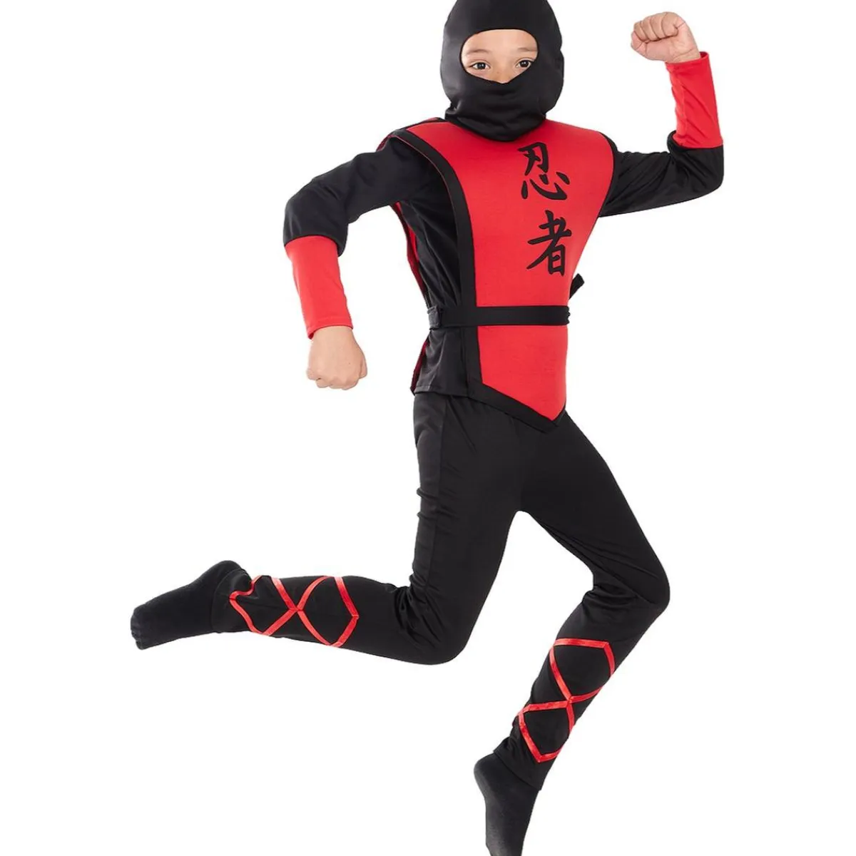 Discount Disfraz de Ninja rojo para niño 5-6 años Disfraces|Halloween
