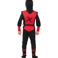 Discount Disfraz de Ninja rojo para niño 5-6 años Disfraces|Halloween