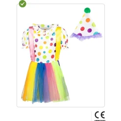 Outlet Disfraz de payasa para niña 3-4 años Disfraces|Halloween