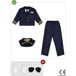 Disfraz de piloto de aviones para niño 10-12 años*Funidelia Discount