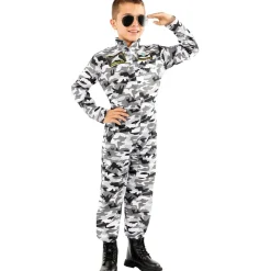 Clearance Disfraz de piloto de caza para niño 5-6 años Halloween|Disfraces