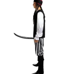 Disfraz de pirata a rayas para hombre - Colección blanca y negra S*Funidelia Clearance