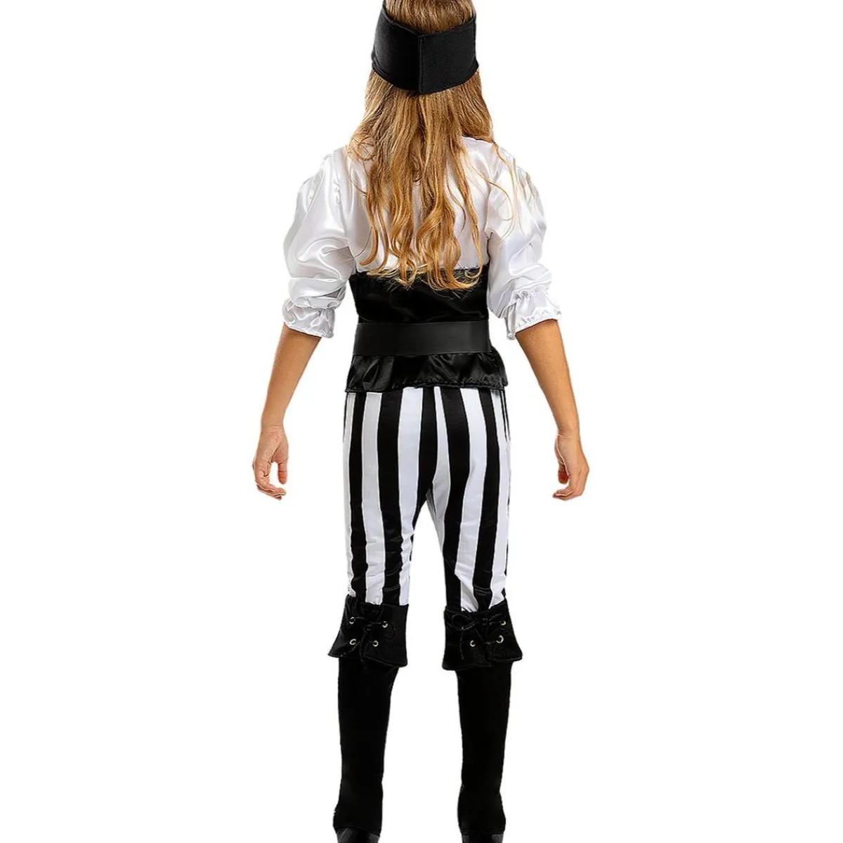 Online Disfraz de pirata a rayas para niña- Colección blanca y negra 10-12 años Halloween|Disfraces