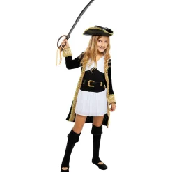 Best Disfraz de pirata deluxe para niña- Colección colonial 5-6 años Disfraces|Halloween