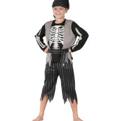 Disfraz de pirata Skeleton para niño, color negro*BIZAK
