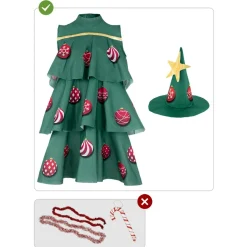 Disfraz de árbol de Navidad mujer talla única*Funidelia Outlet
