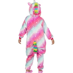 Online Disfraz de unicornio multicolor onesie para niños 10-12 años Halloween|Disfraces