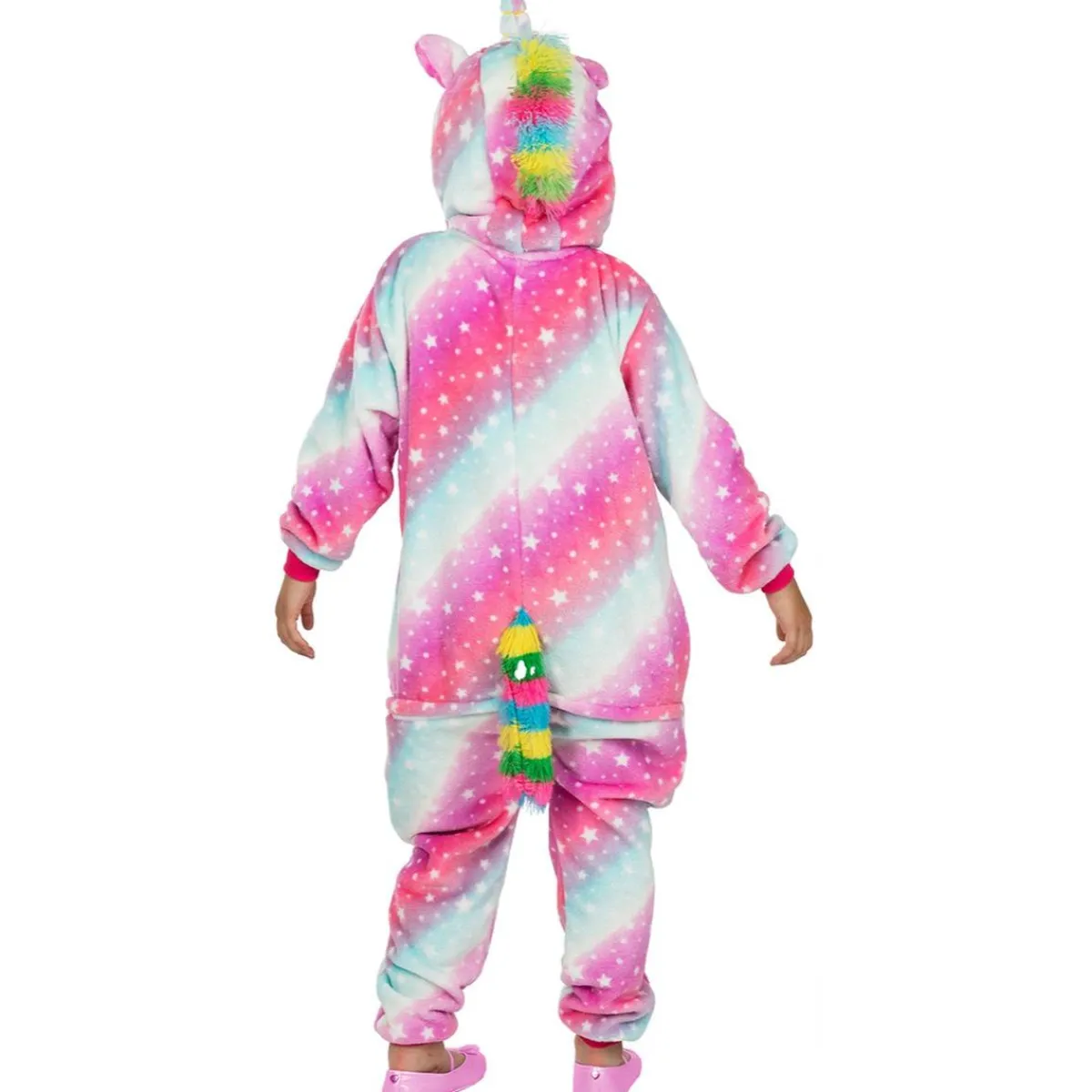 Online Disfraz de unicornio multicolor onesie para niños 10-12 años Halloween|Disfraces