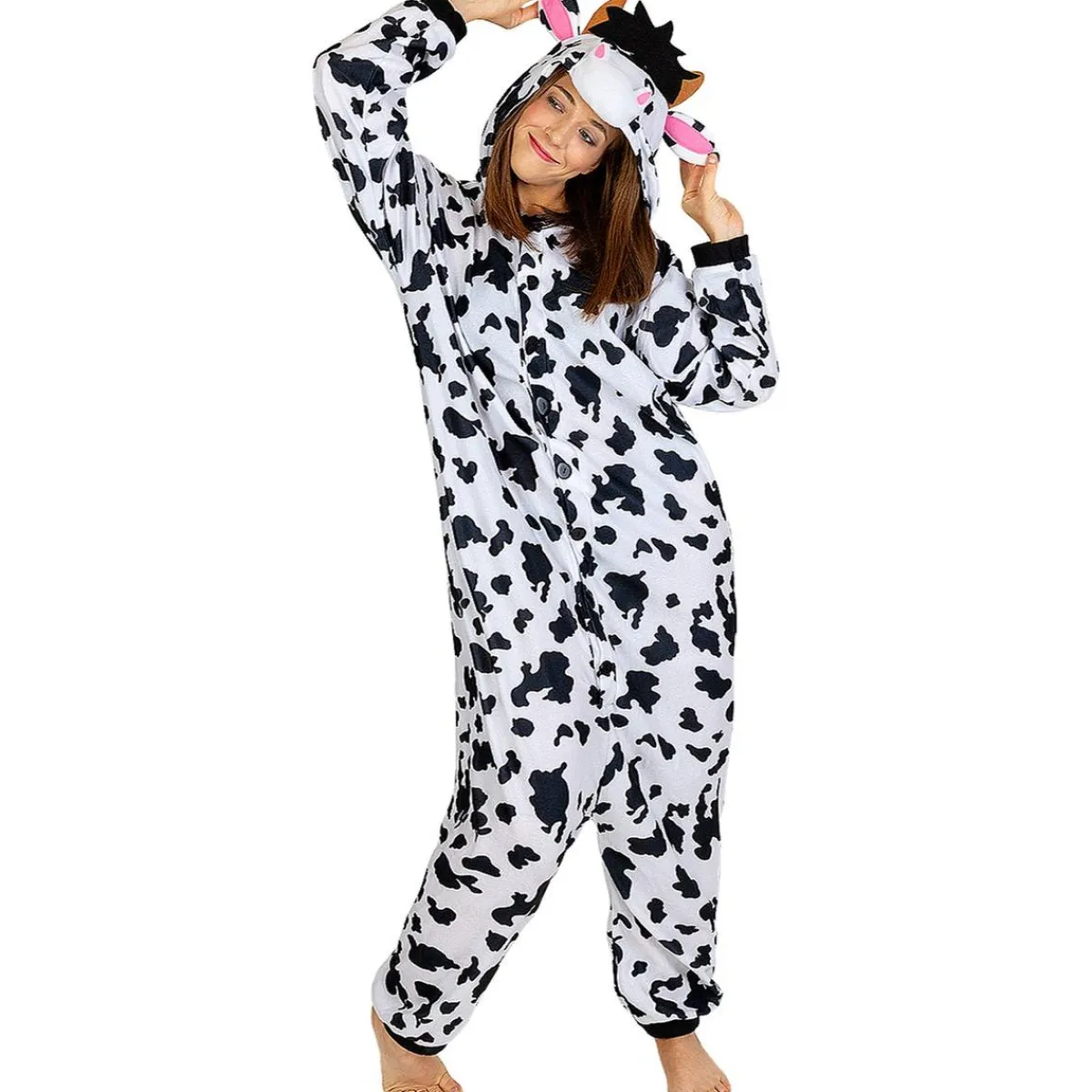 Sale Disfraz de vaca onesie para adulto S-M Disfraces|Halloween