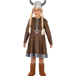 Outlet Disfraz de Vikingo para niña 10-12 años Halloween|Disfraces