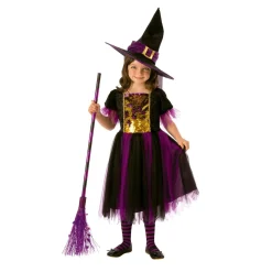 Discount Disfraz Infantil - Bruja Mágica con Sombrero 8-10 años Disfraces|Halloween
