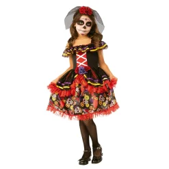 New Disfraz Infantil - Catrina con Tocado 8-10 años Disfraces|Halloween