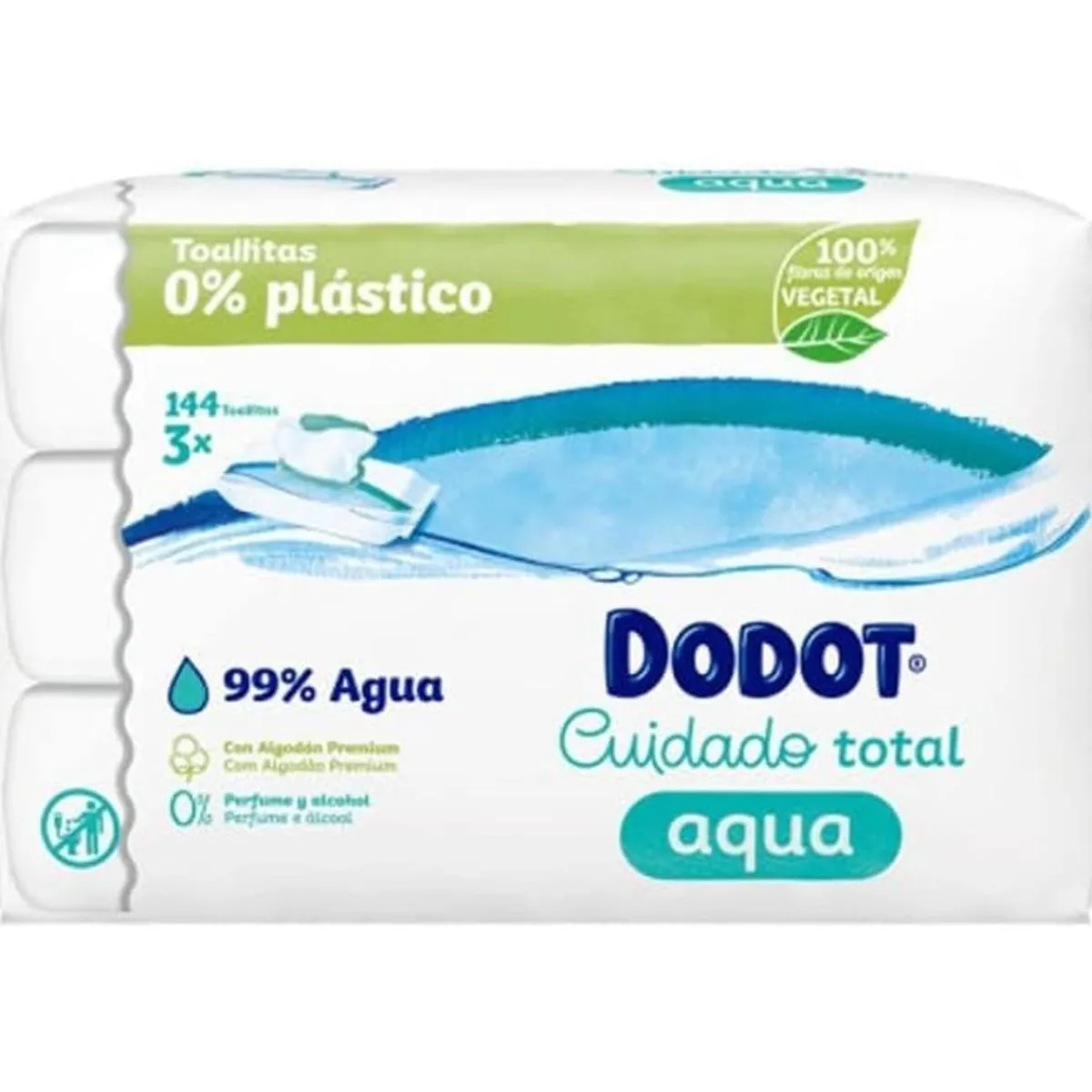 - Toallitas Hidratantes Aqua Sin Plástico 3x48*DODOT