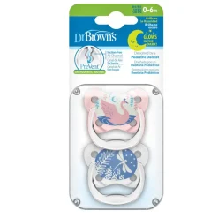 Clearance - 2 Chupetes Prevent Nocturno 0-6M Rosa Biberones Y Chupetes·Chupetes
