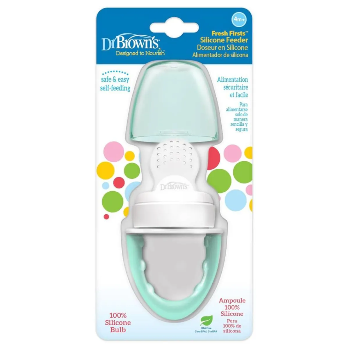 New - Alimentador Antiahogo Verde Preparación Comida Y Accesorios·Tazas Y Vasos