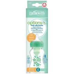 Outlet - Biberón Anticólico Options+ Boca Ancha 270 ml - Verde Biberones Y Chupetes·Biberones