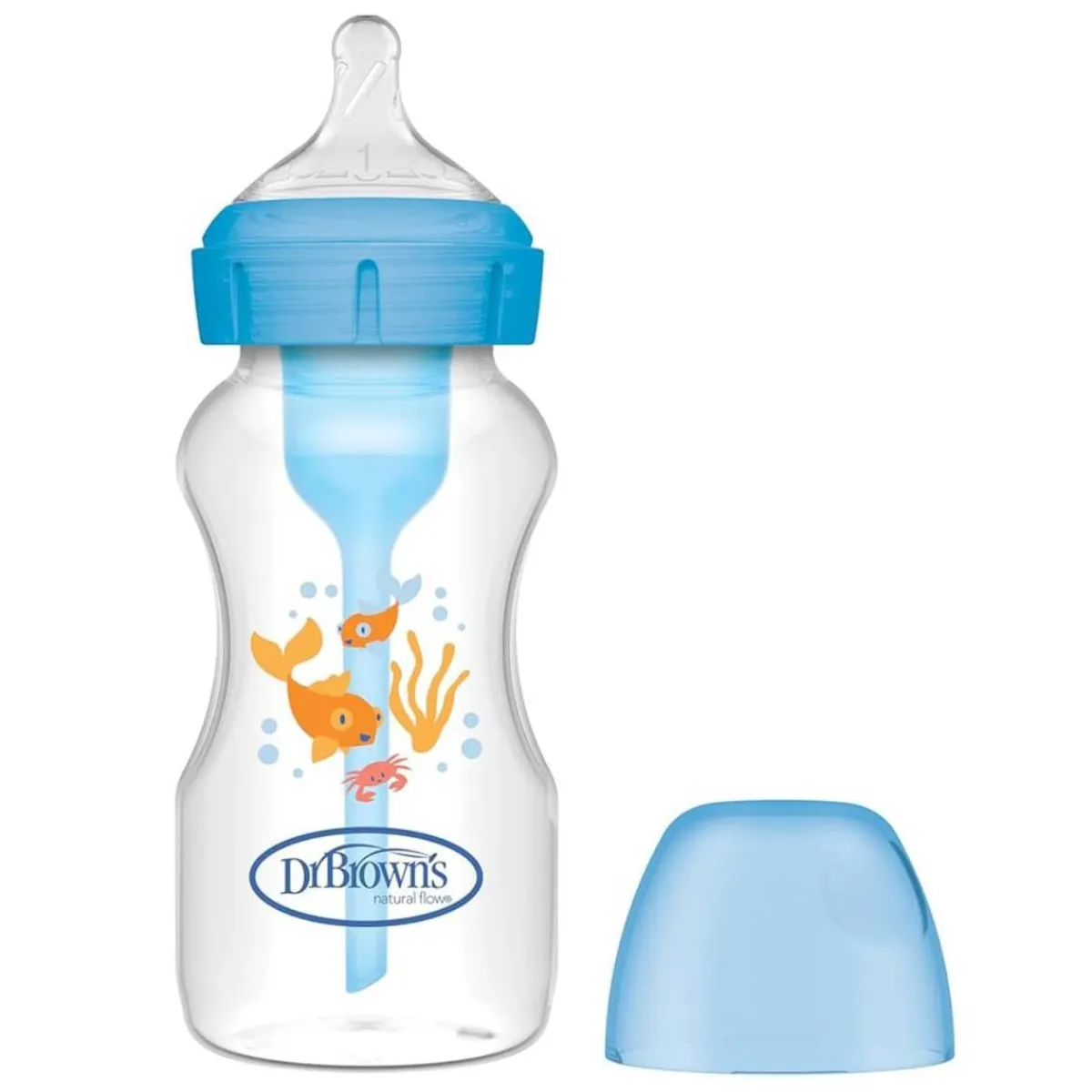 Online - Biberón Anticólico Options+ Boca Ancha 270 ml - Azul Biberones Y Chupetes·Biberones