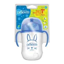 Dr. Brown´s - Mi primer vaso con pajita 270 ml Azul*DR BROWN´S