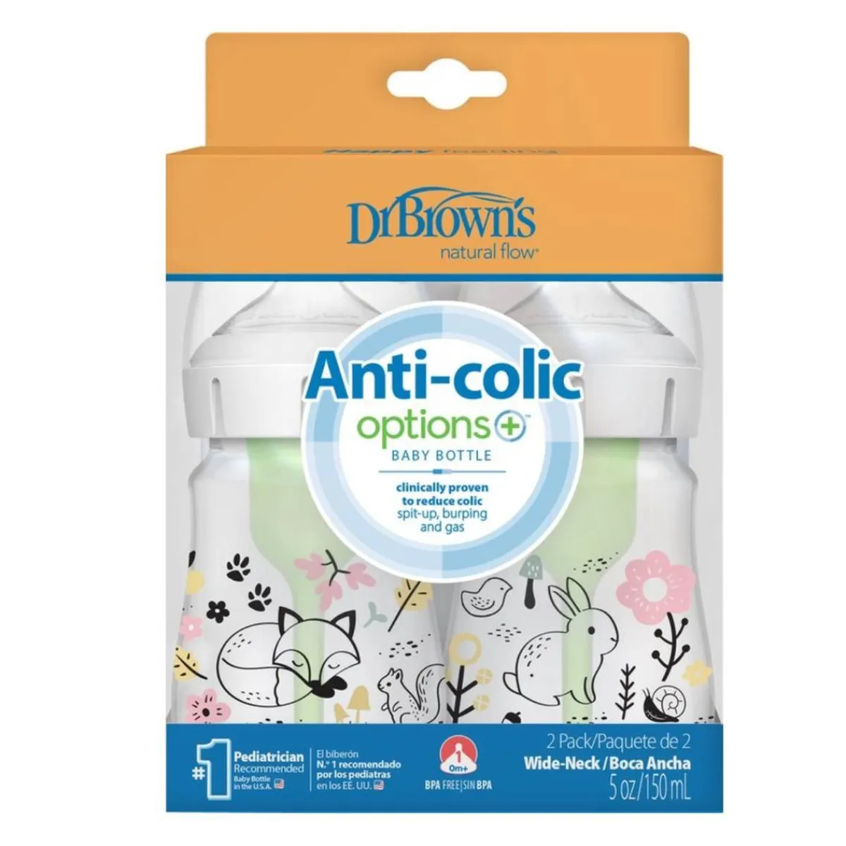 Best - Pack 2 Biberones Options+ Boca Ancha 150ml - Bosque Biberones Y Chupetes·Biberones