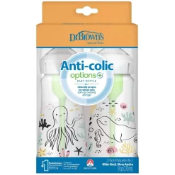 - Pack 2 Biberones Options+ Boca Ancha 270ml - Océano*DR. BROWN'S