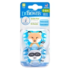 Dr Brown's - Pack 2 Chupetes Animales 0-6 meses Azul*DR BROWN´S Online