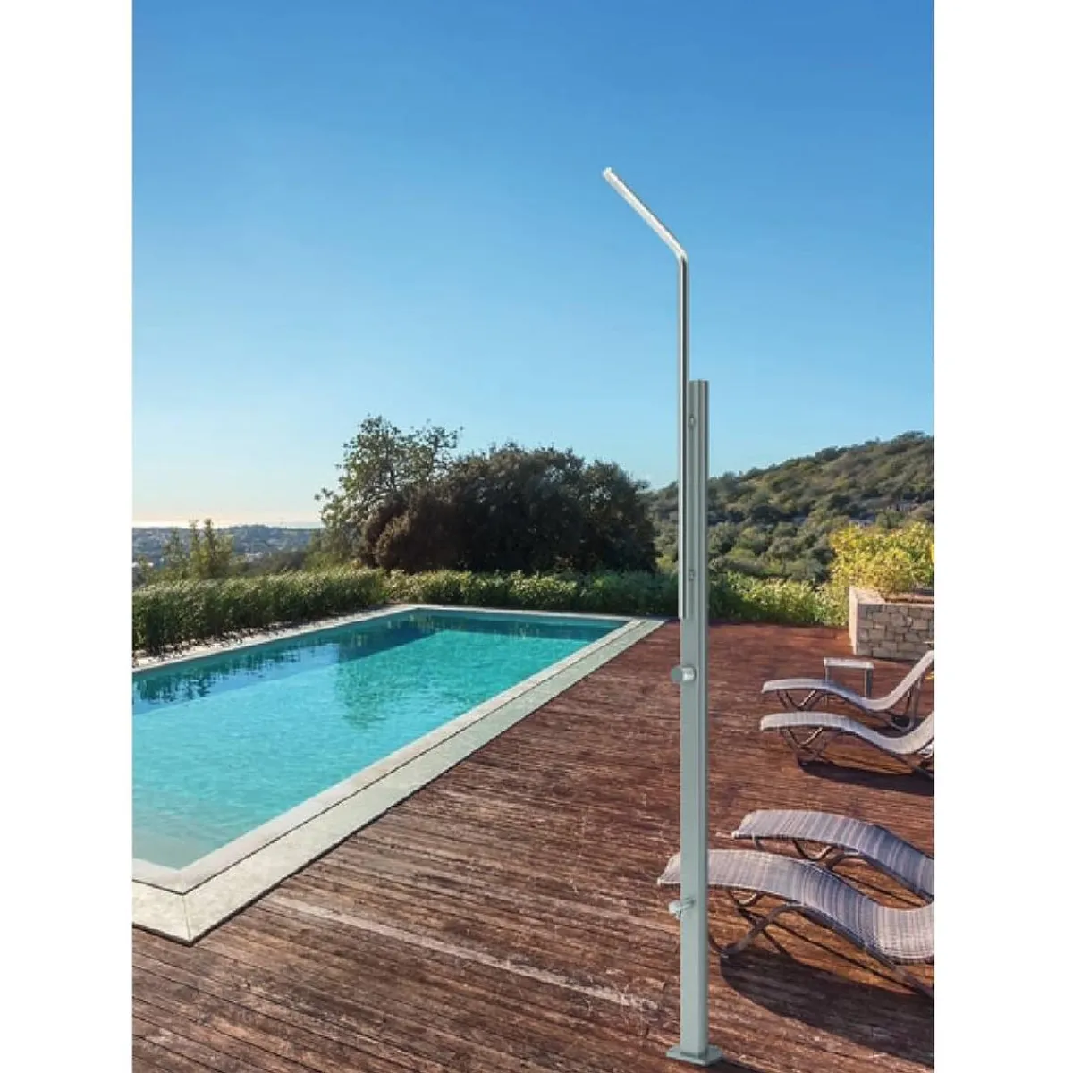 Ducha de aluminio con grifo lavapiés*GRE Sale