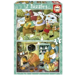 Educa - Cuentos del bosque - 2 puzzles 20 piezas*EDUCA BORRAS Clearance
