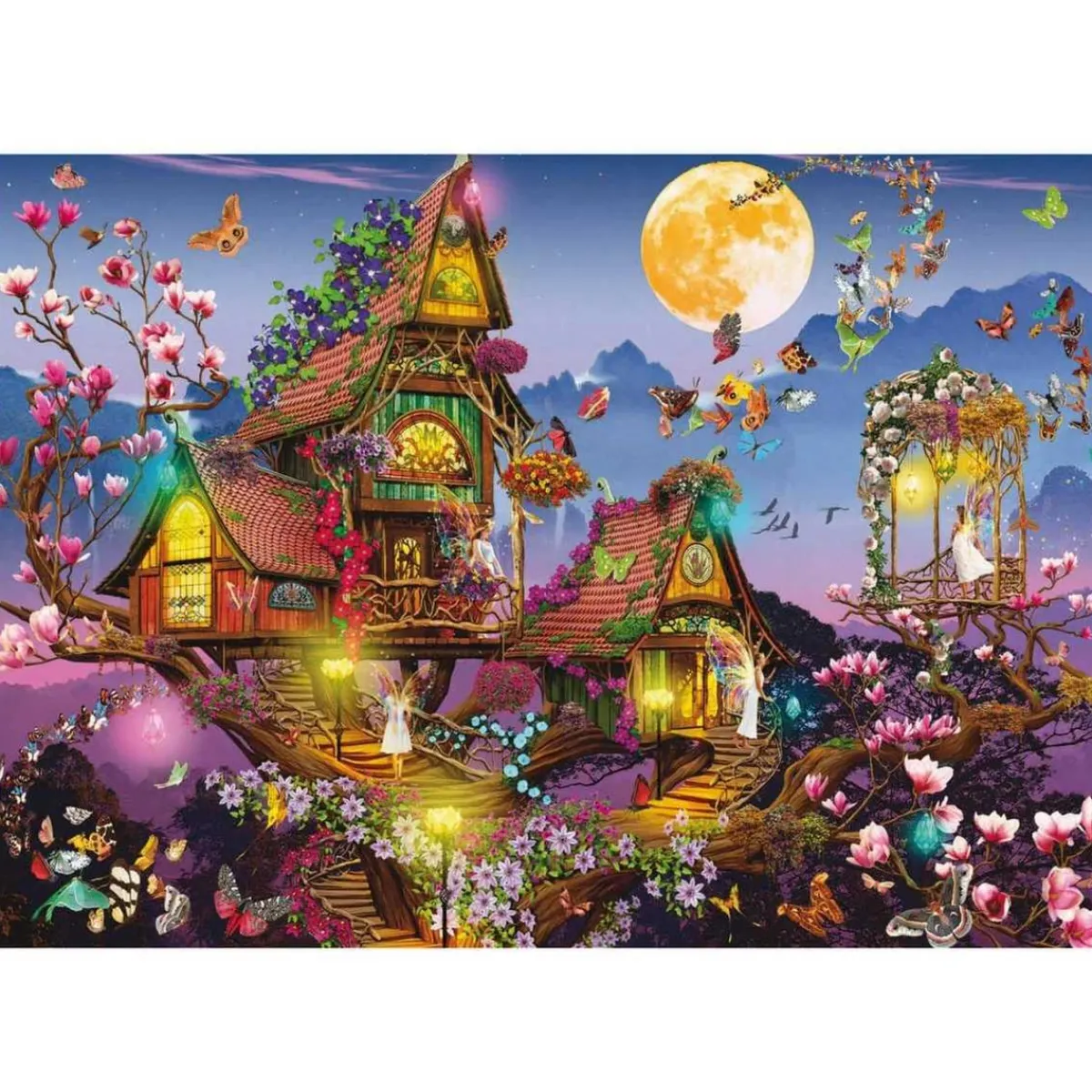 - Casa de las Hadas Puzzle 500 piezas, 48x34 cm, con Cola Fix incluida (19554) ㅤ*EDUCA BORRAS Online