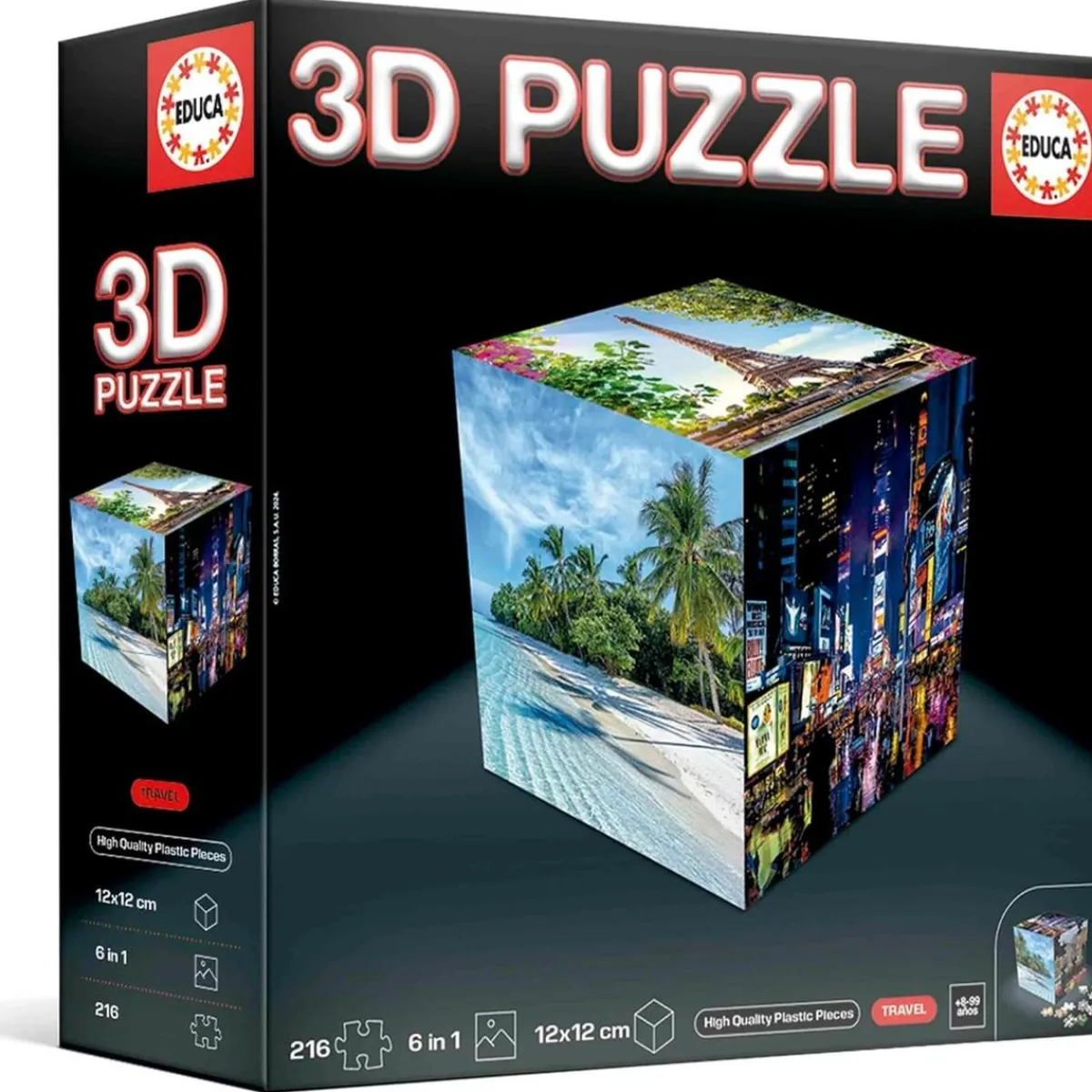 Discount Educa - 3D Puzzle Viajes Juegos Y Puzzles