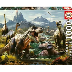 New - Puzzle Adultos Dinosaurios Salvajes 1000 Piezas ㅤ Juegos Y Puzzles