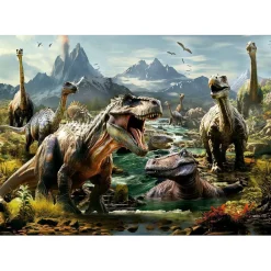 New - Puzzle Adultos Dinosaurios Salvajes 1000 Piezas ㅤ Juegos Y Puzzles