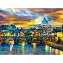 - Puzzle Basílica San Pedro y Puente Sant'Angelo de 1500 piezas ㅤ*EDUCA BORRAS Discount
