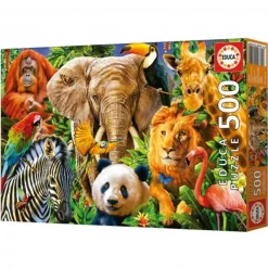 - Puzzle collage de animales salvajes 500 piezas ㅤ*EDUCA BORRAS Outlet