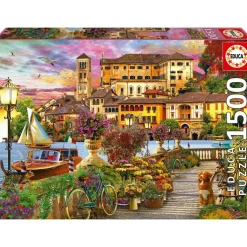 - Puzzle de 1500 piezas: Paseo Italiano, 85 x 60 cm, con cola fix para colgar ㅤ*EDUCA BORRAS New