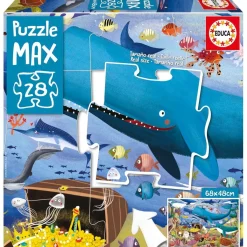 Sale - Puzzle Max Infantil Divertido Océano 28 Piezas Grandes ㅤ Juegos Y Puzzles