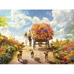 Clearance - Puzzle Paisaje Floral de 1000 Piezas ㅤ Juegos Y Puzzles