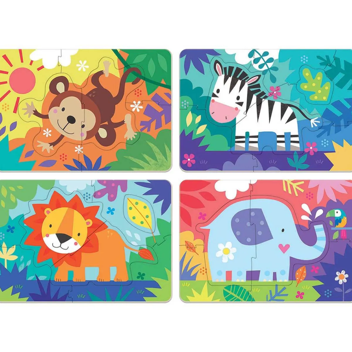 Educa Borrás - Animales de la selva - My first 4 puzzles*EDUCA BORRAS Best