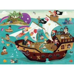 Educa Borrás - Barco pirata - Puzzle detectives 50 piezas*EDUCA BORRAS Best