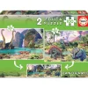 Clearance Educa Borrás - Dino World Pack Puzzles 2x100 Piezas Juegos Y Puzzles