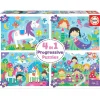 Discount Educa Borrás - Mundo de fantasía - Pack 4 puzzles progresivos Juegos Y Puzzles