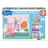 Outlet Educa Borrás - Peppa Pig - Pack 4 Puzzles Progresivos Juegos Y Puzzles