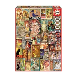 Educa Borrás - Collage Art Nouveau - Puzzle 1000 piezas Juegos Y Puzzles