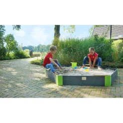 Online Exit - Arenero de madera Aksent Hexágono 200 x 170 cm Juguetes De Verano