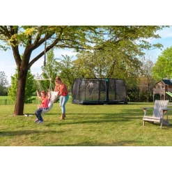 Outlet Exit - Cama elástica de suelo Allure Premium 244 x 427 cm verde Camas Elásticas