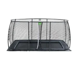 New Exit - Cama elástica de suelo Dynamic 244 x 427 cm negro con red de seguridad Camas Elásticas