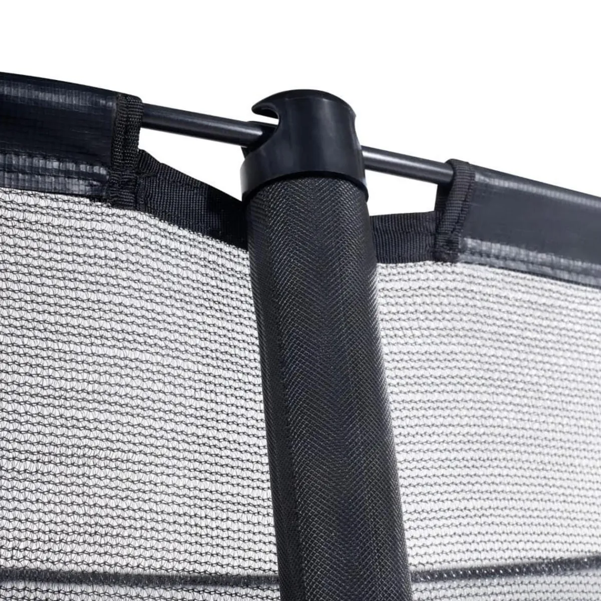 New Exit - Cama elástica de suelo Dynamic 244 x 427 cm negro con red de seguridad Camas Elásticas