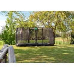 Hot Exit - Cama elástica de suelo Allure Classic 214 x 366 cm verde Camas Elásticas