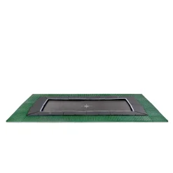 Discount Exit - Cama elástica de suelo Dynamic 275 x 458 cm negro con perímetro de seguridad Camas Elásticas