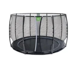 Exit - Cama elástica de suelo Dynamic 305 cm negro con red de seguridad*Exit Toys Outlet