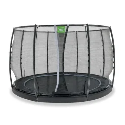 Exit - Cama elástica de suelo Dynamic 305 cm negro con red de seguridad*Exit Toys Outlet